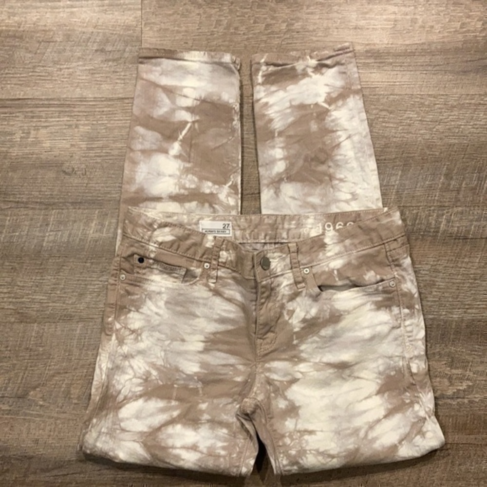 Gap 1969 always skinny new sand tie dye jeans 27 - Picture 2 of 11